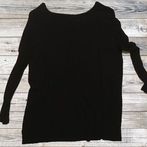 Faded Glory scoop neck oversized black top sz s/m